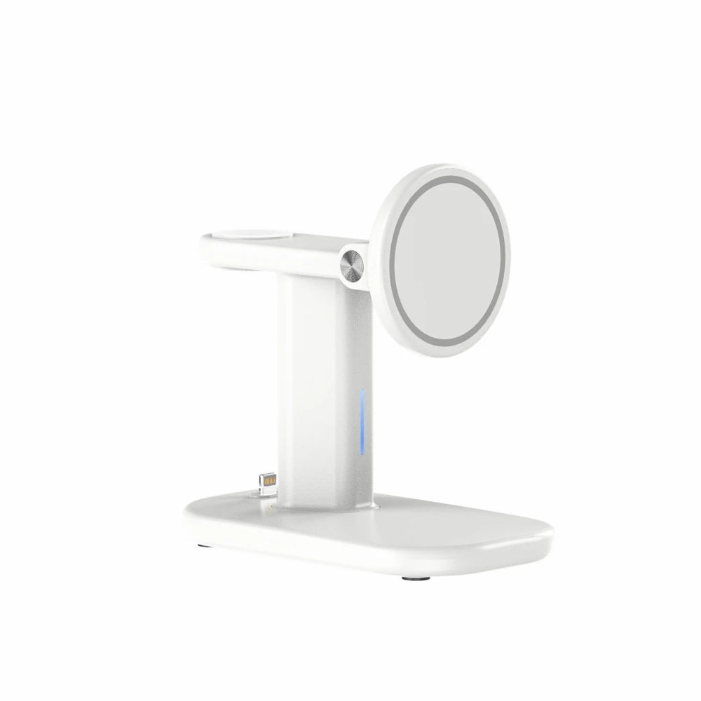 Station MagSafe 3 en 1 de Luxe – Chargeur Sans Fil Magnétique Ultra Rapide pour iPhone, Watch & AirPods