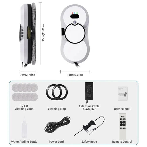 Robot Nettoyeur de Vitres Intelligent / Smart Auto Window Cleaning Robot with UPS System