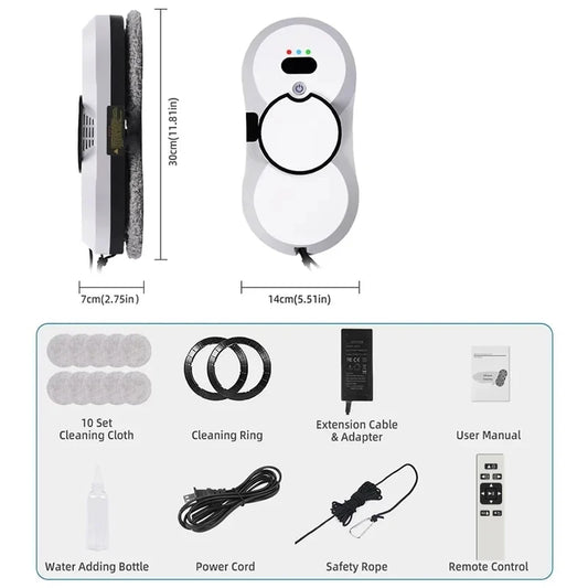 Robot Nettoyeur de Vitres Intelligent / Smart Auto Window Cleaning Robot with UPS System