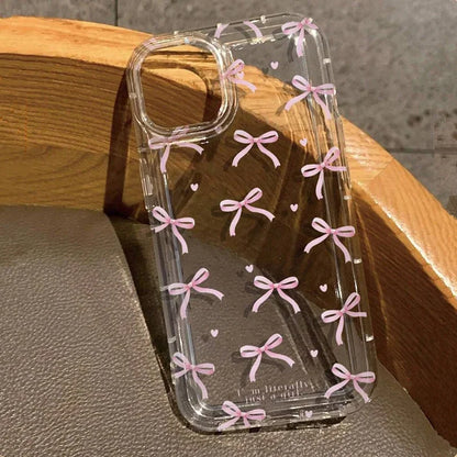Cute Pink Heart Bow Case